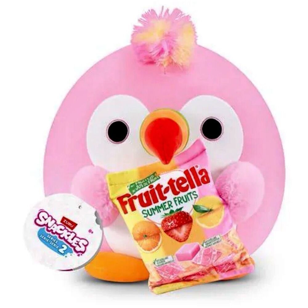 NWT ZURU Snackles Series2 Pink Fruit-Tella Plush Soft Collection Sally the Tucan